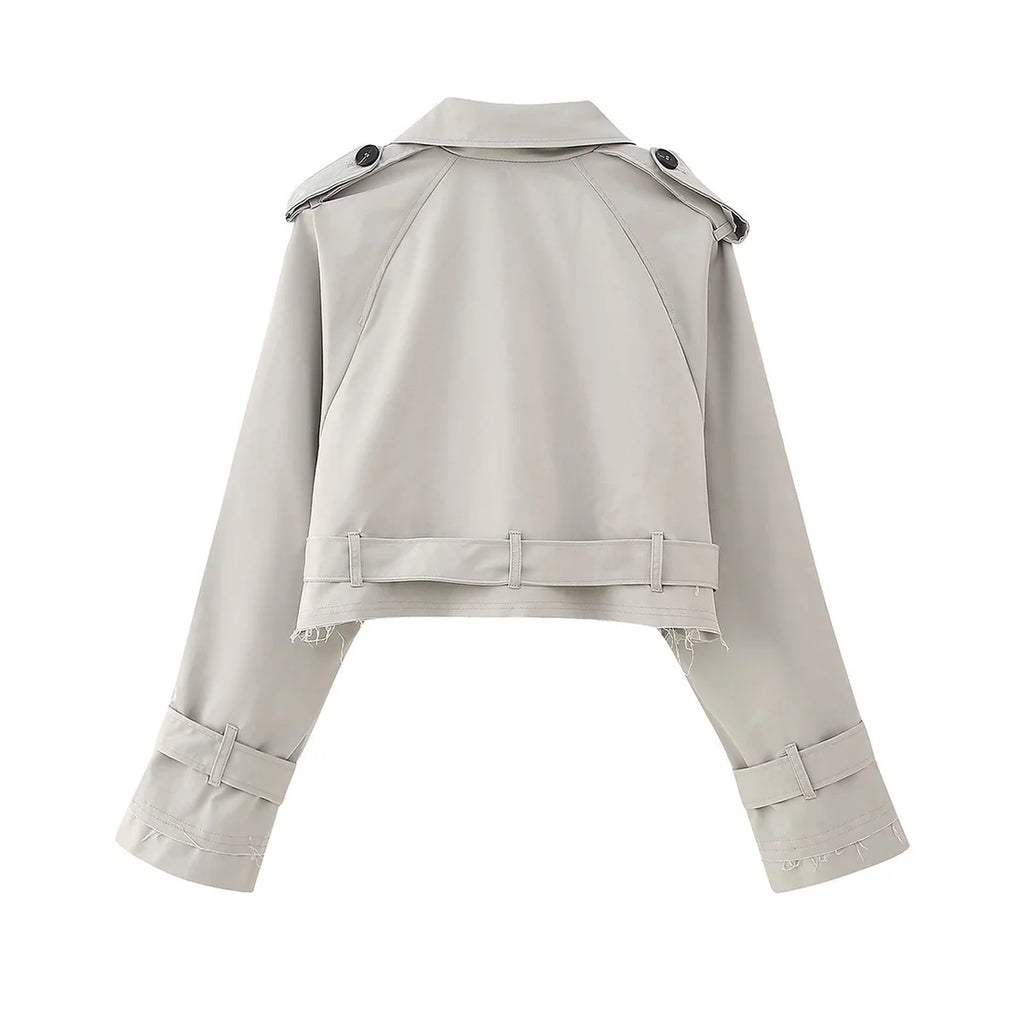 AVERIA - CROPPED TRENCHCOAT