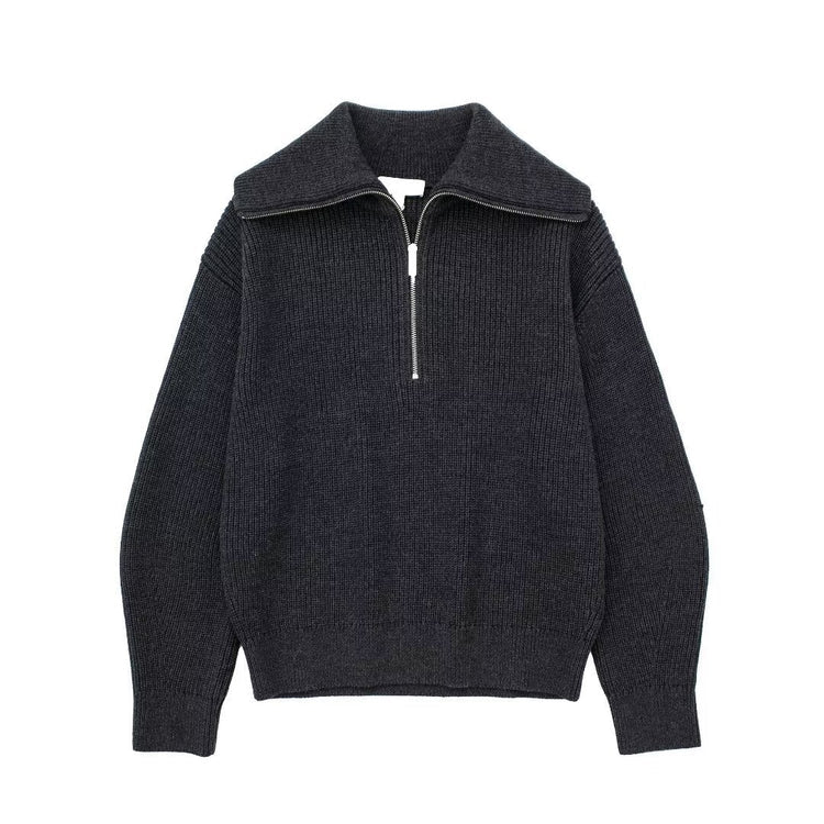 AVERIA  - KNITTED HALF ZIPPER