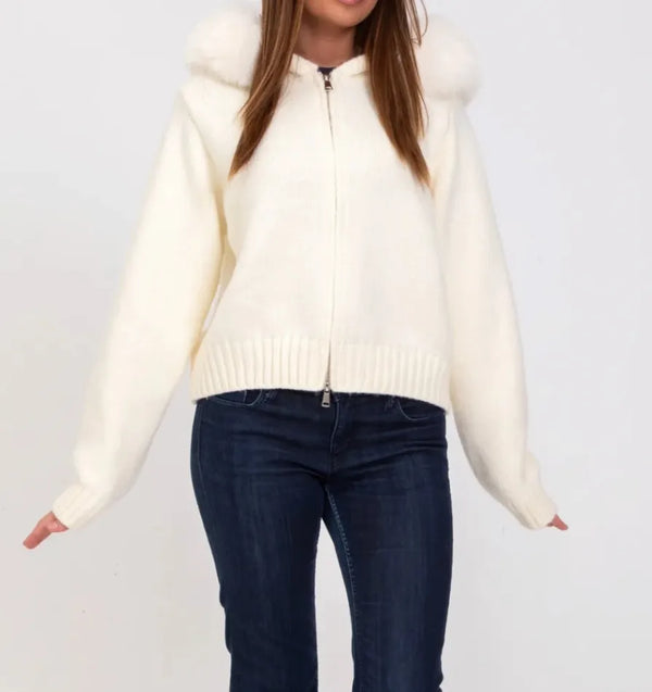 AVERIA WOLLJACKE - WEISS
